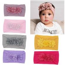 2020 Brand Toddler Baby Girl Chiffon flowers Hairband cute Headband Stretch Turban Head Wrap children New Princess Accessories 2024 - buy cheap