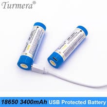 NCR18650B 3.7V 3400mah 18650 3400mAh Protected Rechargeable Lithium Battery 2MOS with USB Charging Port for Flashlight O Turmera 2024 - buy cheap