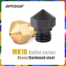 MK10 Hardened steel nozzle brass nozzle 1.75mm 0.4/0.6/0.8mm 3D Printer parts 2024 - buy cheap