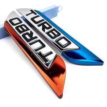 Pegatina de Metal 3D TURBO Turbocharged para coche, emblema, insignia, calcomanías, accesorios de decoración DIY 2024 - compra barato