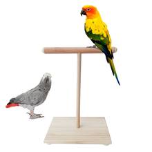 Деревянная подставка для попугаев, окуня, тренировочная лапа для птиц, игрушки для шлифовки, клетка для кокатила для домашних животных M68E 2022 - купить недорого