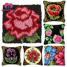 do it yourself latch hook rug kits tapestry kits Flowers carpet embroidery sale sets latch hook pillow cross-stitch pillow hobby 2024 - buy cheap