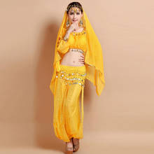 Traje de dança do ventre, fantasia de bollywood indiano, vestido rústico, para mulheres, traje de dança do ventre 2024 - compre barato