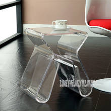 Mesa de té pequeña transparente de acrílico, estante para revistas, oficina, sala de recepción, sala de estar, mesa de té moderna 2024 - compra barato