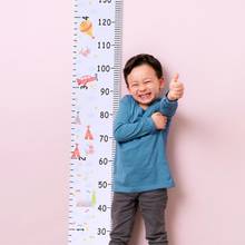 Regla de altura de lona colgante para bebé, regla de medida de altura de dibujos animados, tabla de crecimiento colgante de pared para niño, registro 2024 - compra barato