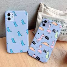 Funda de silicona líquida para teléfono, carcasa bonita de dinosaurio para iPhone 11 Pro Max, XR, XS, X, 6, 6S, 7, 8 Plus 2024 - compra barato