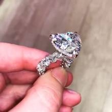 Luxury Heart cut 8ct Sona cz Ring 925 Sterling Silver Engagement Wedding Band Rings for women men Vintage Party Jewelry 2024 - buy cheap