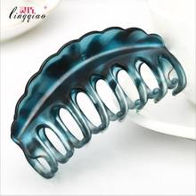 Hairdress For Women tough Black Plastic Hair Claw Clips Hollow Out Carving Crab For Hair Large Size Hair Clamps T0323 2024 - buy cheap