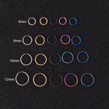 1Pcs 6mm/8mm/10mm Colorful Cartilage Earrings Ear Buckle For Women Stainless Steel Small Twist Earrings Thin Hoops Jewelry Gift 2024 - buy cheap