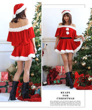 Women Christmas Party Fancy Dress Sexy Santa Claus Costume Lady Tops Short Skirt Hat Suit 2024 - buy cheap