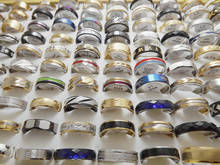 Wholesale 100 pcs 6mm 8mm high quality New mix and style Stainless Steel rings free shipping Fashion Jewelry 2024 - buy cheap