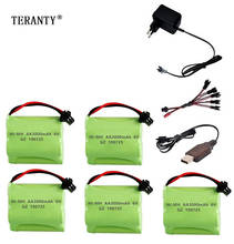 (SM Plug) Ni-MH 6v 3000mah Battery + USB Charger For Rc toys Cars Tanks Robots Boats Guns 4* AA 6v Rechargeable Battery Pack 2024 - buy cheap