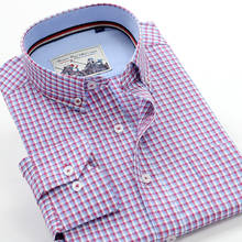 Men's Fashion Plaid Shirt 2021 Spring New Classic Brand Clothing Business Casual Oxford Cotton Long Sleeve Shirt Big Size S-10XL 2024 - buy cheap