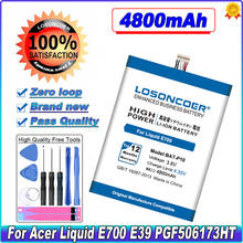 LOSONCOER 4800mAh BAT-P10 For Acer Liquid E700 Battery For Triple E39 PGF506173HT Battery 2024 - buy cheap