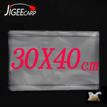 Jigeecarp-bolsa de pva de tamanho grande, saco de 30x40cm para dissolução de água para pesca de carpa, equipamento de pesca para barco, isca pesada com carga de solo, 10 peças 2024 - compre barato