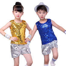 Children's jazz dance Latin dance sequins boys and girls street dance modern dance stage performance costume 2024 - buy cheap