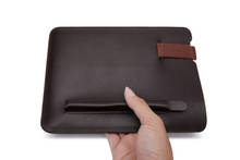 Capa para ipad pro 12.9 (2020) com estojo de couro e microfibra, capa protetora macia para tablet 2024 - compre barato