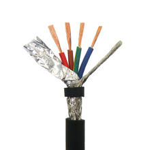 Cable de alimentación blindado Flexible, 4 núcleos, 0,5 mm², alambre de cobre sin oxígeno puro 20AWG 2024 - compra barato