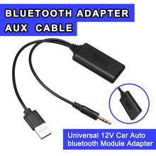 Universal 12 v carro auto adaptador de módulo bluetooth estéreo rádio sem fio AUX-IN aux cabo adaptador usb 3.5mm jack plug 2024 - compre barato