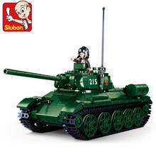 497Pcs Military T34-85 Tank MOC Building Blocks Sets DIY Creative Army 215 Tank Land Force Bricks Educational Toys for Children 2024 - buy cheap