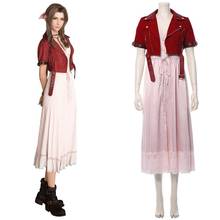 Final Fantasy VII Aerith Gainsborough Cosplay Costume Adult Women Girls Dress Outfit Halloween Carnival Costume 2024 - buy cheap