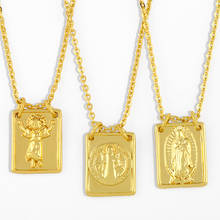 Corrente de ouro virgem maria colar para as mulheres polido jesus pingente colar quadrado jóias católicas virgem guadalupe presentes nkes14 2024 - compre barato
