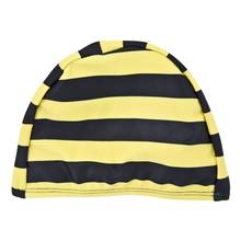 Honeyzone Summer Swim Pool Casquette Enfant Kids Hat Girl Yellow Black Striped Print Bee Swimming Cap 2024 - buy cheap