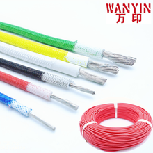 high quality Heat resistant 300°C Glass fiber braided high temperature silicone wire and cable 22AWG 0.3 mm2-9AWG 6.0 mm2 2024 - купить недорого