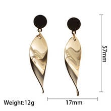 Golden Drop Earrings For Women Summer Style Geomatric Black Long Hanging Earring Triangle Jewelry Fashion Earing Bijouterie 2024 - buy cheap