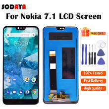 ЖК-дисплей и дигитайзер сенсорного экрана в сборе для Nokia 7,1, запасные части, бесплатная доставка 2024 - купить недорого