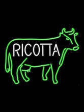 Letrero de neón para Ricotta con logotipo de vaca, lámpara para club de cerveza, tienda de alimentos, luz para restaurante, exhibición de tienda de Hotel, impacto de negocios, atraer Luz 2024 - compra barato