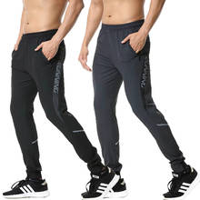 2021 nova jogging calças de corrida dos homens do esporte leggings bolso zip treino atlético futebol ginásio calças moletom 2024 - compre barato