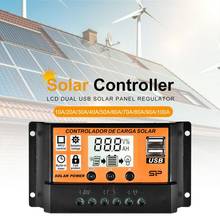 DC12/24V Solar Charge Controller Dual USB 10A 30A 50A 100A MPPT/PWM Auto Solar Panel Battery Charge Controller Voltage Regulator 2024 - buy cheap