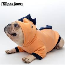 Dinosaur Cosplay Dog Cat Hoodie Funny Jacket Clothes Pet Winter Warm Apparel For Small Medium Dogs French Bulldog Pug FHC01 2024 - buy cheap