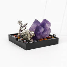 Cristal de ametista reiki chakra, minerais bruto, decoração para casa, 1 peça 2024 - compre barato