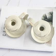 2pcs Retro White Handheld Candle Holder Candle Stand Home Bedroom Decoration 2024 - buy cheap