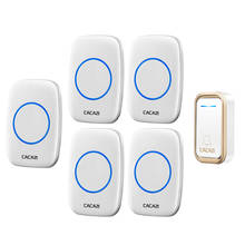 CACAZI Wireless Doorbell Waterproof 300M Remote 1 Button 5 Receiver LED Smart Home Doorbell Battery Powered  Electric Bell 220 2024 - buy cheap