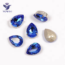 YANRUO 4320 Drop Sapphire Sewn Stones Everything For Sewing Wedding Dress Hanmade Glass Needlework Rhinestones On Clothes 2024 - buy cheap