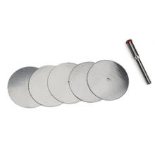 Disco de corte de Metal de corte de acero inoxidable de 32mm con 1 Mandril para herramientas rotativas Dremel, 6 unids/set por juego 2024 - compra barato
