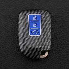 Carbon fiber Silicone Car Key Case For Toyota Yaris Vios XP150 2014 2015 2016 2017 2018 2019 Remote Fob Cover Shell Keychain 2024 - buy cheap