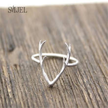 SMJEL Fashion Deer Animal Ring Party Wedding Antlers Rings For Women and Girls Trendy Finger Jewelry Accessories femme 2024 - buy cheap