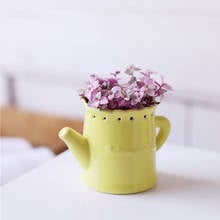 Hollow kettle design ceramic flower pot Mini suculentas macetas de ceramica desk decoration plant pots doniczki ozdobne garden 2024 - buy cheap