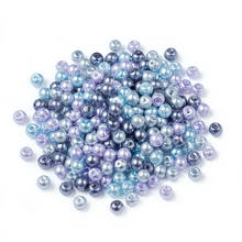 Cuentas de perlas de cristal perlado multicolor de 4mm, 6mm, 8mm, perlas de imitación, abalorios redondos para pulsera, collar, fabricación de joyas 2024 - compra barato