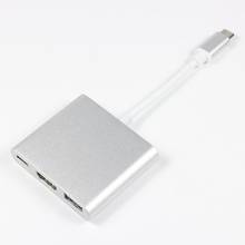 USB-C к HDMI 3 в 1 кабель конвертер для Apple Macbook USB 3,1 Thunderbolt 3 Type C переключатель к HDMI 4K концентратор адаптер кабель 1080P 2024 - купить недорого