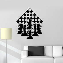 Chess Wall Decal Piece Player Chessmen Chess Board Vinyl Door Window Stickers Bedroom Living Room Home Decoration Mural M973 2024 - buy cheap