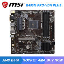 MSI-placa base B450M PRO-VDH PLUS, AMD B450, B450M, Am4, para PC de escritorio, DDR4, 64GB, ryzen 5, 3600, 5600x, CPU, USB3.1, HDMI, PCI-E, ranura 3,0 X16 2024 - compra barato