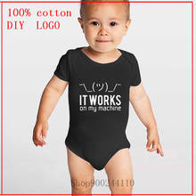 Cottons Summer 2020 Programmer It works on my machine Onesie Print Newborn Bodysuits Baby Summer Auntie Baby Clothe cute clothes 2024 - buy cheap