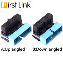 Frist link-Adaptador de extensión USB 3,0 de 20 pines, conector macho a hembra, 90 grados, en ángulo, para placa base 2024 - compra barato