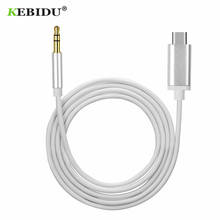 Kebidu-cabo de áudio tipo c, usb tipo-c macho, entrada de 3.5mm, alto-falante estéreo, adaptador para letv, huawei 2024 - compre barato