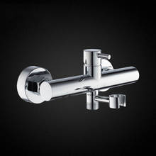 Brass chrome hot and cold water mixing valve bidet faucet double empty single handle with shower bracket 2024 - buy cheap